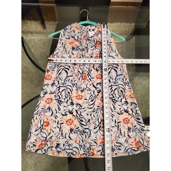 Cabi Women's White Floral 100% Polyester V-Neck Sleeveless Casual Top Blouse S - Picture 10 of 12